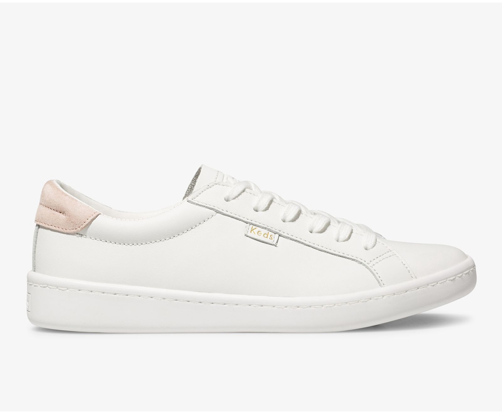 Zapatillas Keds Mujer Blancas - Ace Cuero - 408-SMFLIP